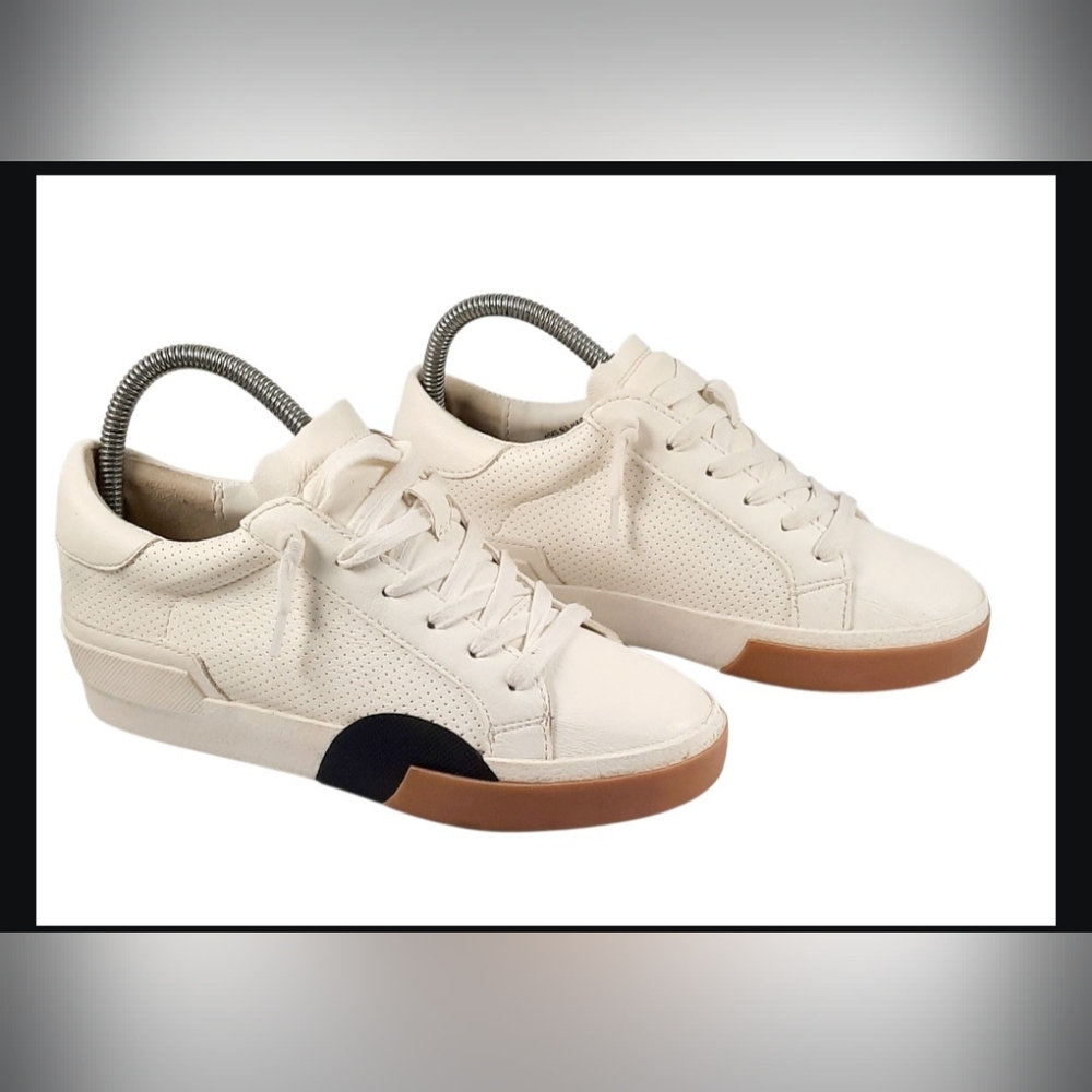 Dolce Vita Cream and Brown Sneakers